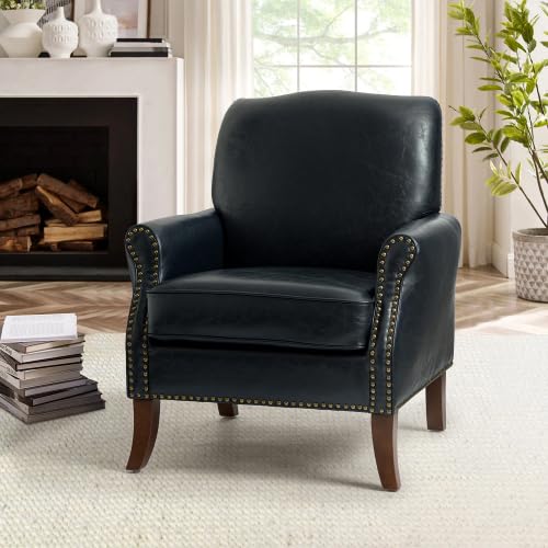 Leather Armchair (Navy)
