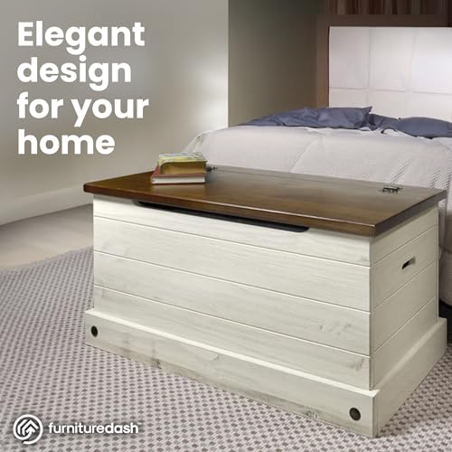 Wooden Storage Trunk Corona, Wooden Entryway Storage Bench, Ideal for Living Room, Bathroom, Entryway, Office, Kitchen - Grey