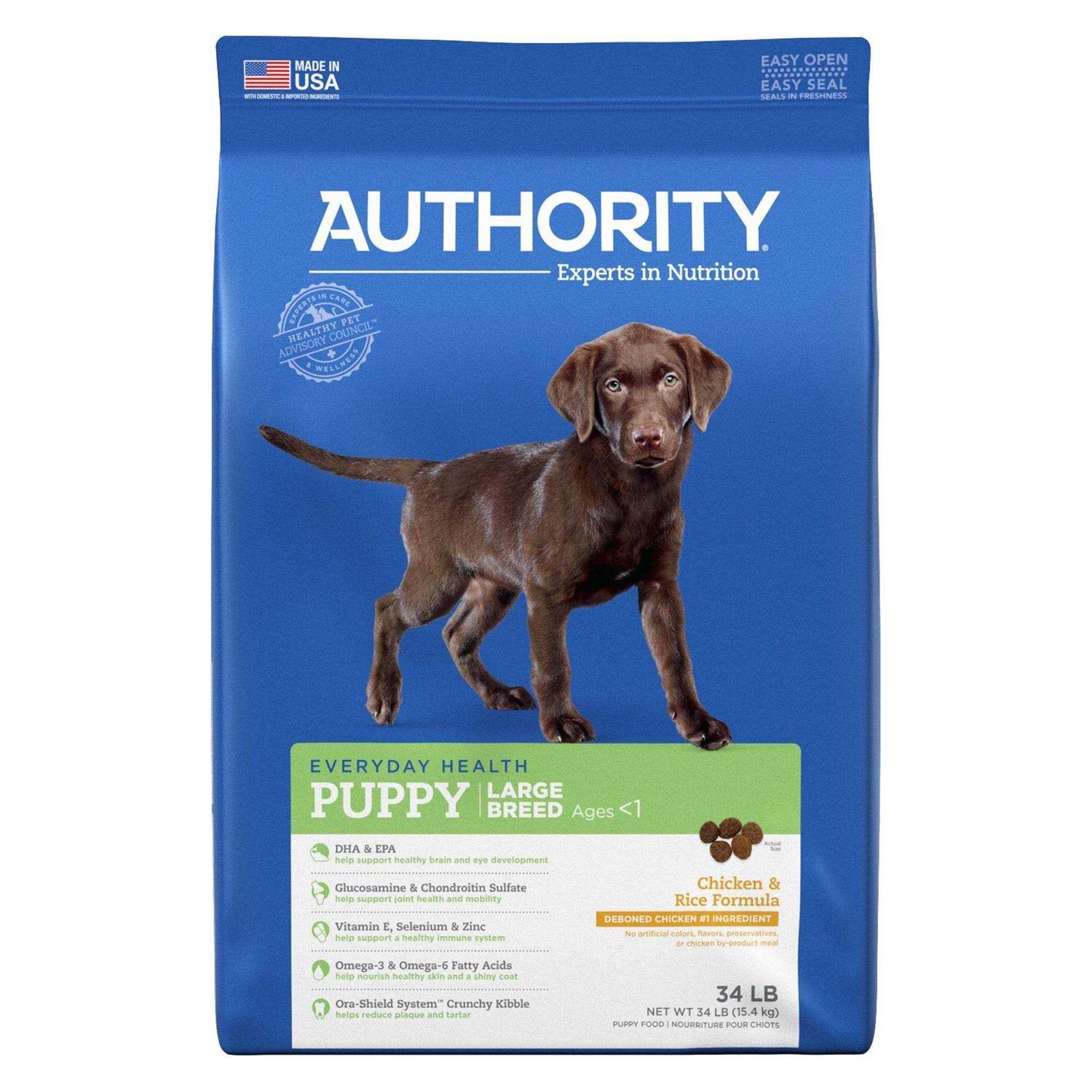 Authority Chicken Rice Formula Large Breed Puppy Dry Dog Food - Pet Supplies online store