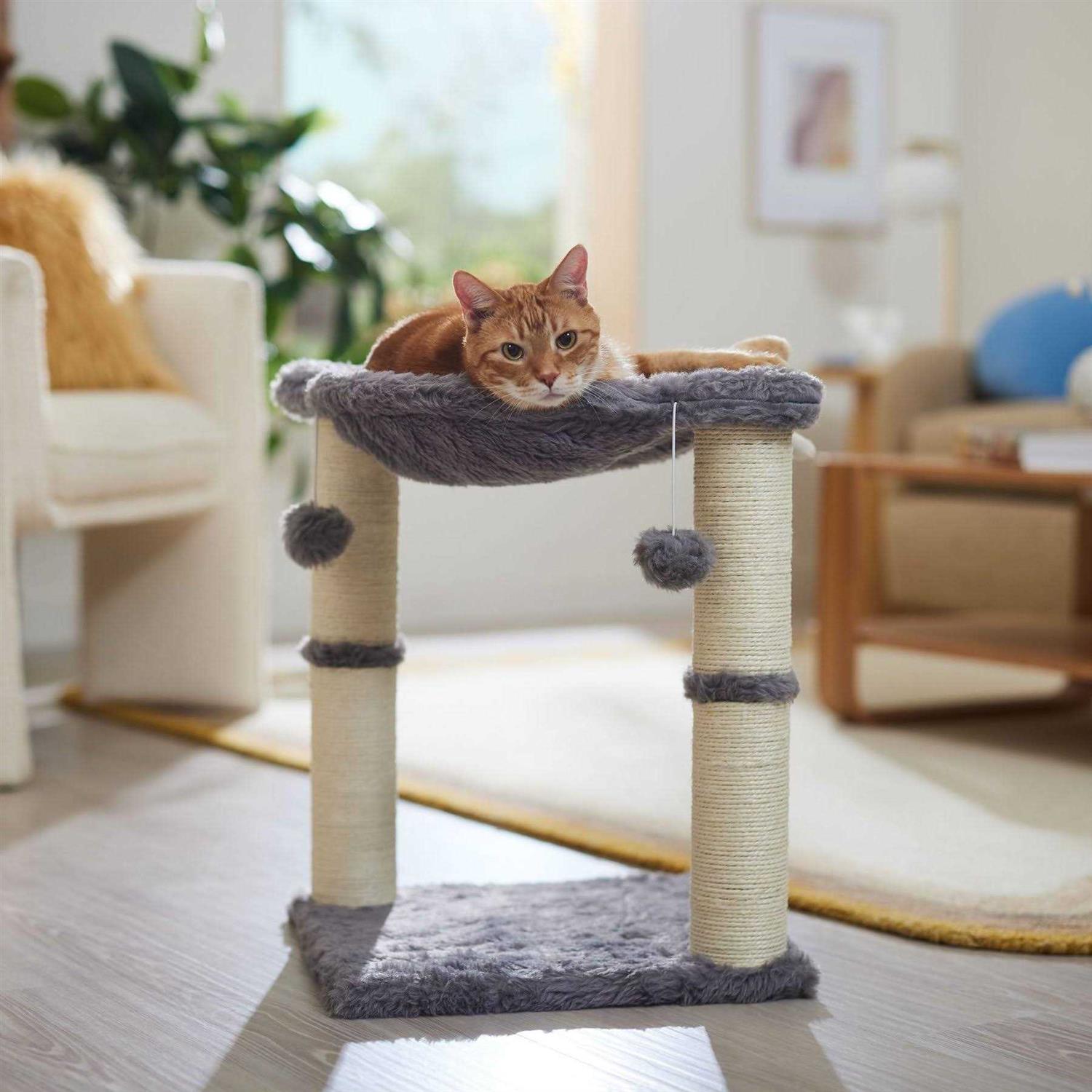 Frisco 20-in Faux Fur Cat Tree - Pet Supplies online store
