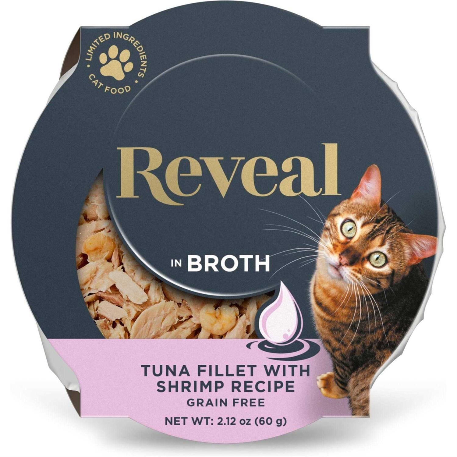 Reveal Natural Wet Cat Food Tuna Fillet with Sea Bream in Broth - Pet Supplies online store
