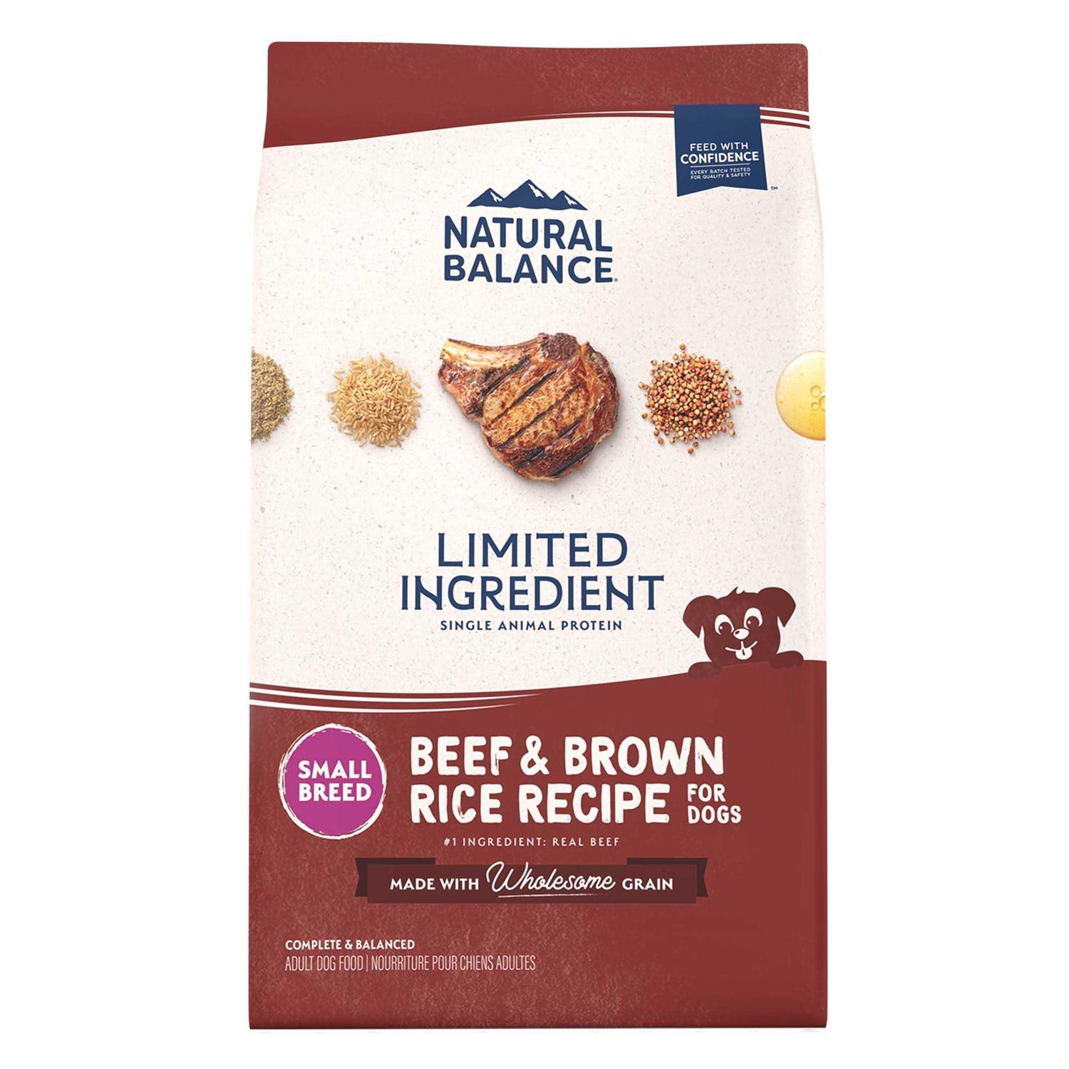 Natural Balance Beef & Brown Rice Recipe Limited Ingredient Small Breed Dry Dog Food - Pet Supplies online store