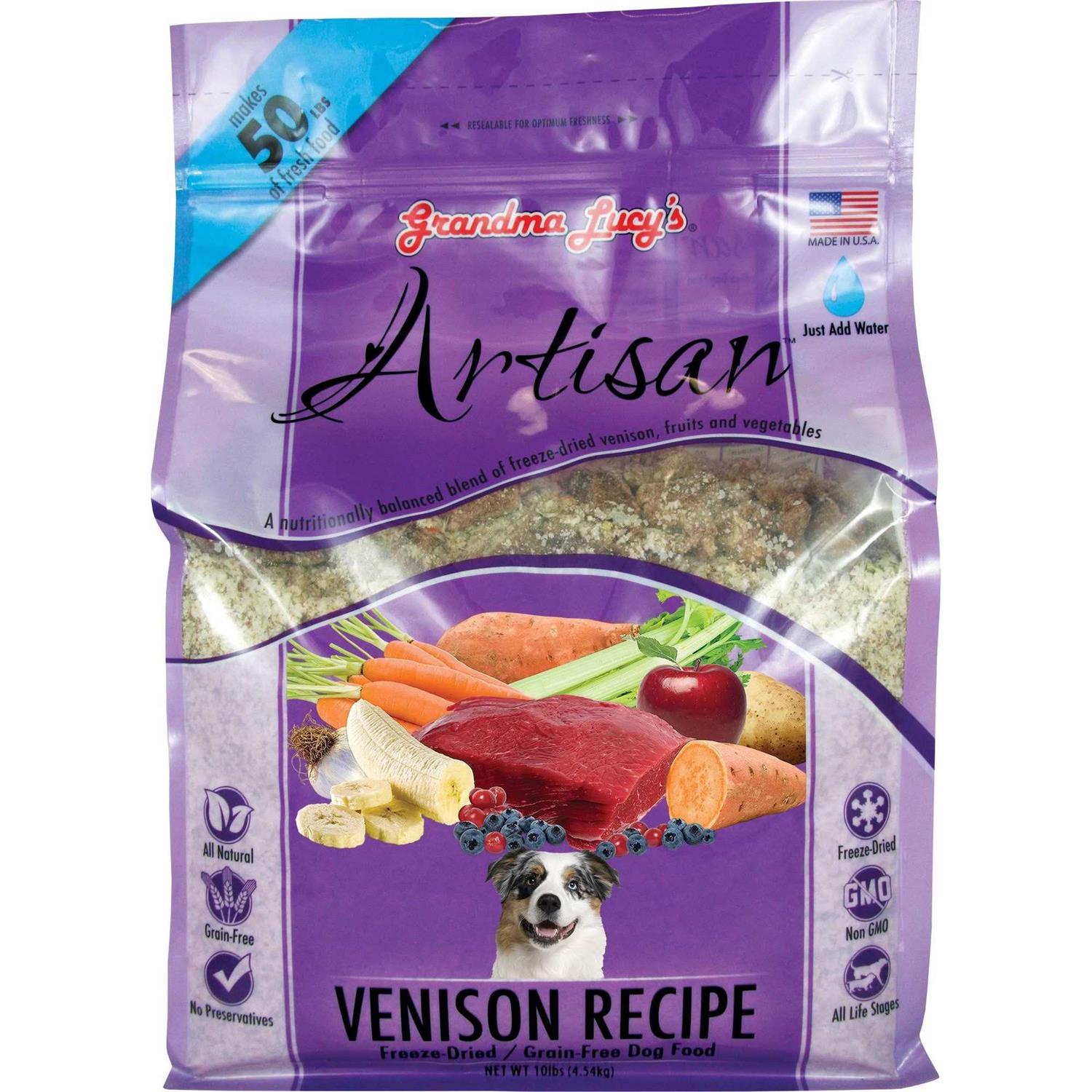 Grandma Lucy&s Grain Free Artisan Venison Freeze Dried Dog Food - Pet Supplies online store