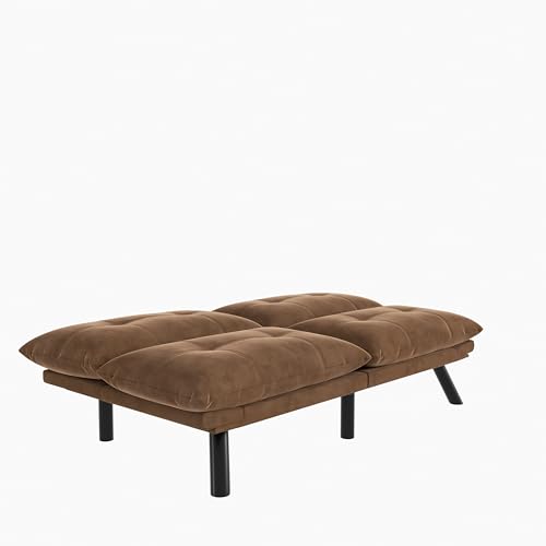 Warmiehomy Velvet Convertible Futon Sofa Bed, 70.87