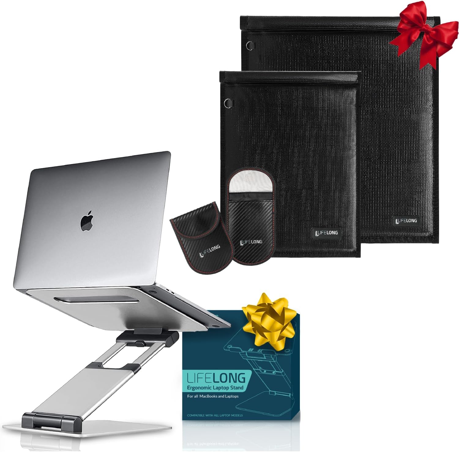 Laptop Stand for Desk, Adjustable Height Up to 20