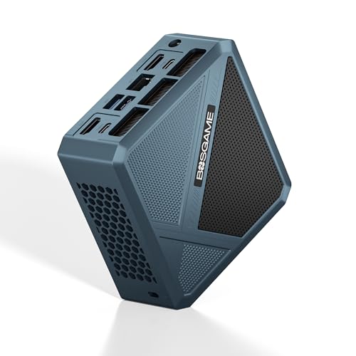 E2 Mini PC, Desktop Computers Ryzen 5 3550H, 16GB RAM 512GB NVMe SSD, Triple Display PC, USB-C & Dual HDMI Ports, Gigabit Ethernet, for Office, Business, School Work