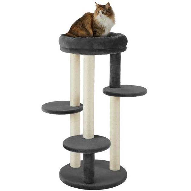Frisco 41-in Faux Fur Cat Tree - Pet Supplies online store
