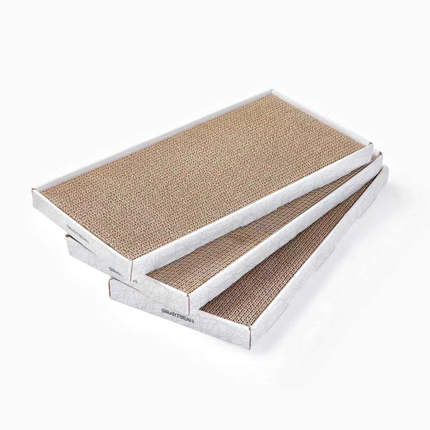 Cardboard Scratcher Pad Scratching Post:Smartbean 3PCS Cat Scratcher Cardboard,Cat Scratch Pad,Cat Scratching Post,Double-Sided Design for Double Lif - Pet Supplies online store