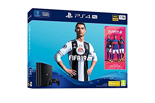 Sony PlayStation 4 Pro (1TB) Console with FIFA 19 Ultimate Team Icons and Rare Player Pack Bundle