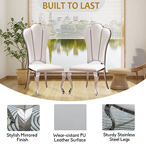 Luxury Marble 7-Piece Dining Table Set for 6, Modern 70