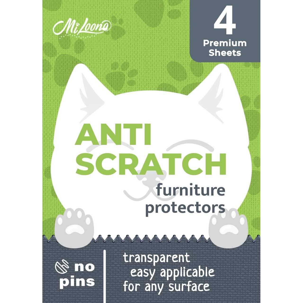 Miloona Anti Cat Scratch Furniture Protector 4 Sheets Couch Covers for Cats - Pet Supplies online store