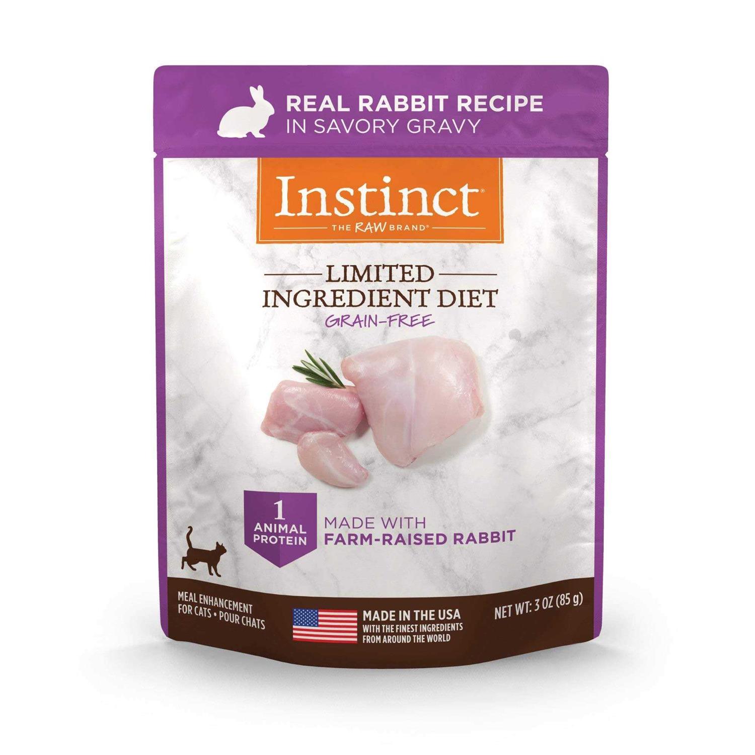 Instinct Limited Ingredient Diet Grain Free Rabbit Recipe Wet Cat Food Topper Pouches - Pet Supplies online store