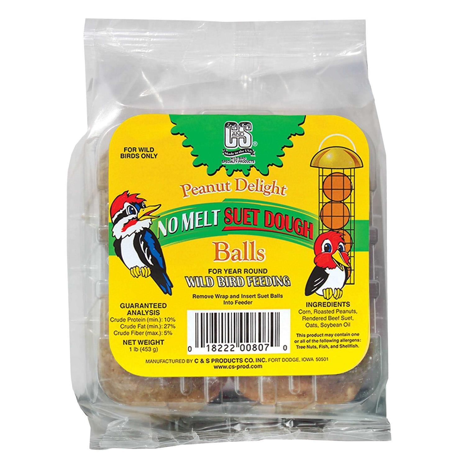 C&S Products No-Melt Peanut Delight Suet Dough Balls - Pet Supplies online store