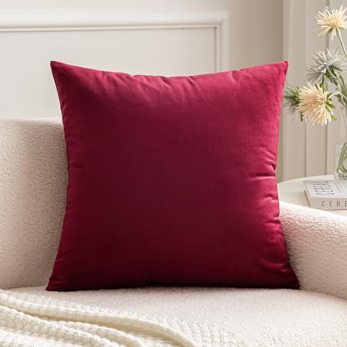 MIULEE Rust Velvet Throw Pillow Cover 12 x 20 Inch Soft Decorative Pillow Cover Fall Lumbar Cushion Case Home Decor for Couch Sofa Bedroom
