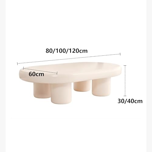 Modern Oval Living Room Center Table,Wooden Farmhouse Coffee Table,Oval Tea Table Accent Furniture,Sturdy and Easy Assemblyfor Living Room Reception Room Office.(100 * 60 * 40cm)