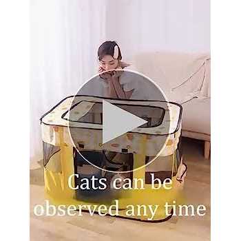 Carroza Portable Foldable Pet Playpen Collapsible Crates Kennel Playpen for Dog cat and Rabbit &Travel Playpen Outdoor or Indoor - Pet Supplies online store