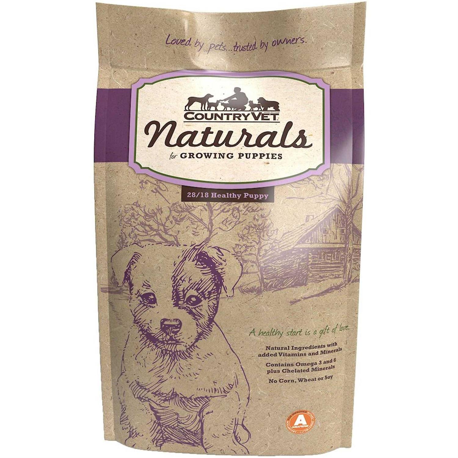 Country Vet Naturals Probiotic Dry Dog Food for Growing Puppies 35lb - Pet Supplies online store