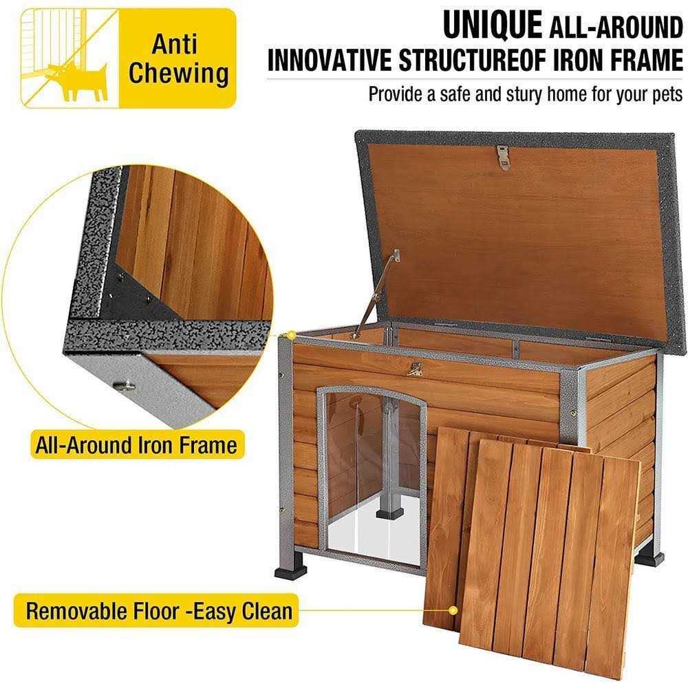 aivituvin Wooden Heavy-Duty Dog Crates House with Strong Iron Frame - Pet Supplies online store