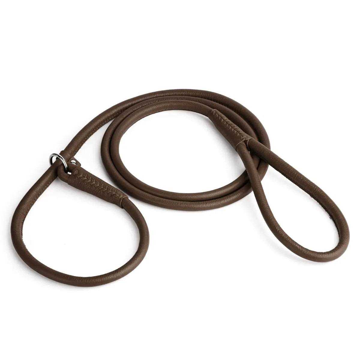 Dogline Leather Round Slip Lead - Pet Supplies online store