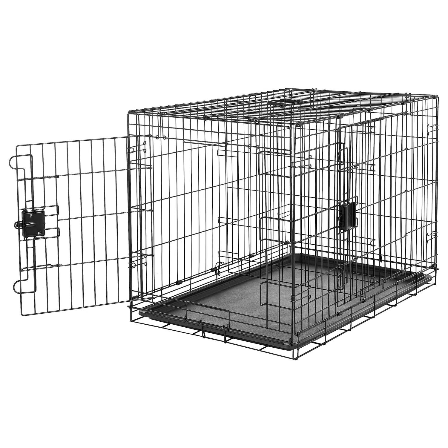 Amazon Basics Foldable Metal Wire Dog Crate with Tray - Pet Supplies online store