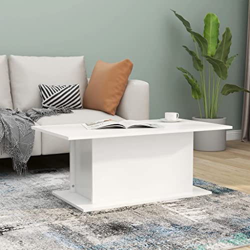Coffee Table High Gloss White 40.2