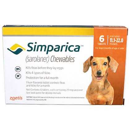 Simparica Chewable Tablets for Dogs - Pet Supplies online store