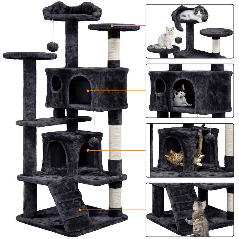 Yaheetech 54H Cat Tree with 2 Condos for Kittens Small Cats - Pet Supplies online store
