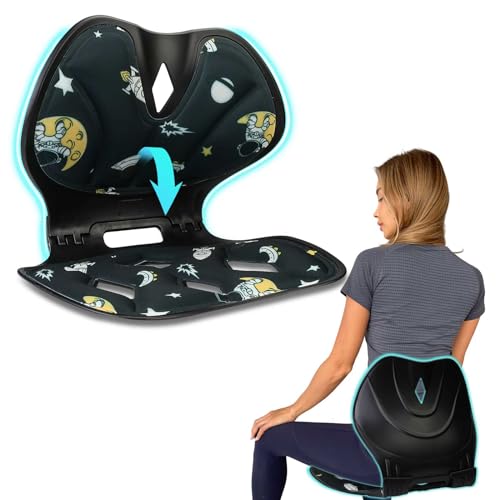 Lumbar Back Support for Chair - Foldable Ergonomic Cushion Lower for Study Chair Teenagers Car Reading Chair Bed Floor Straightener Posture Corrector for Long Sitting
