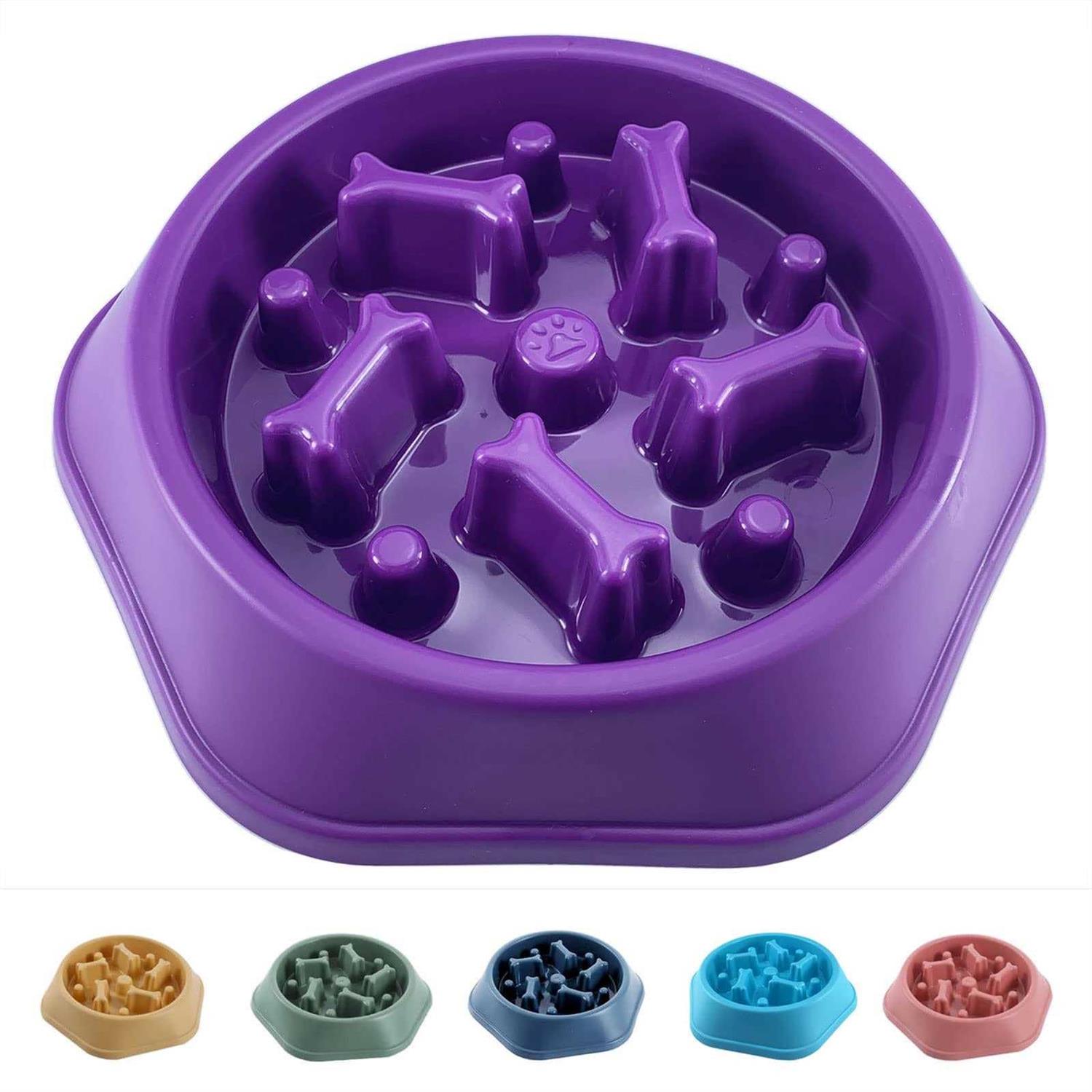 CAISHOW Slow Feeder Dog Bowl Anti Gulping Healthy Eating Interactive Bloat Stop Fun Alternative Non Slip Dog Slow Food Feeding Pet Bowl Slow Eating - Pet Supplies online store