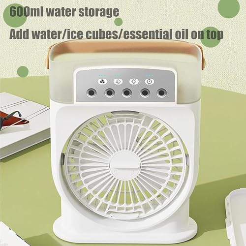 Ice Cube Fan Air Cooler, IceCube Fan, Polarlux Air Cooler, Airfrost Air Cooler Fan, Aqua Freeze Cooling Fan, Portable Misting Fan, Desk Air Conditioner Fan with 3 Wind Speeds (Purple, Plug in model)