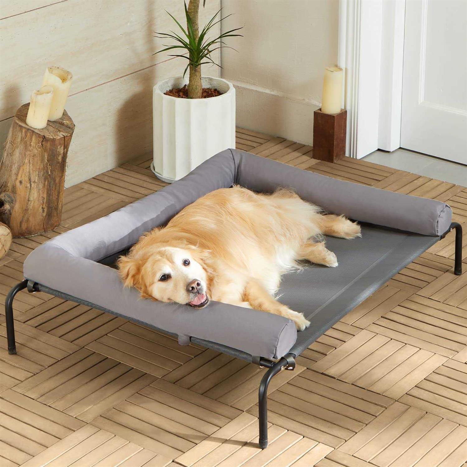 RRPETHOME Large Elevated Cooling Dog Bed,Raised Dog Cots Beds for Large Dogs,Outdoor Dog Bed for Large Dogs,Chew Proof Portable Cooling Pet Cot - Pet Supplies online store