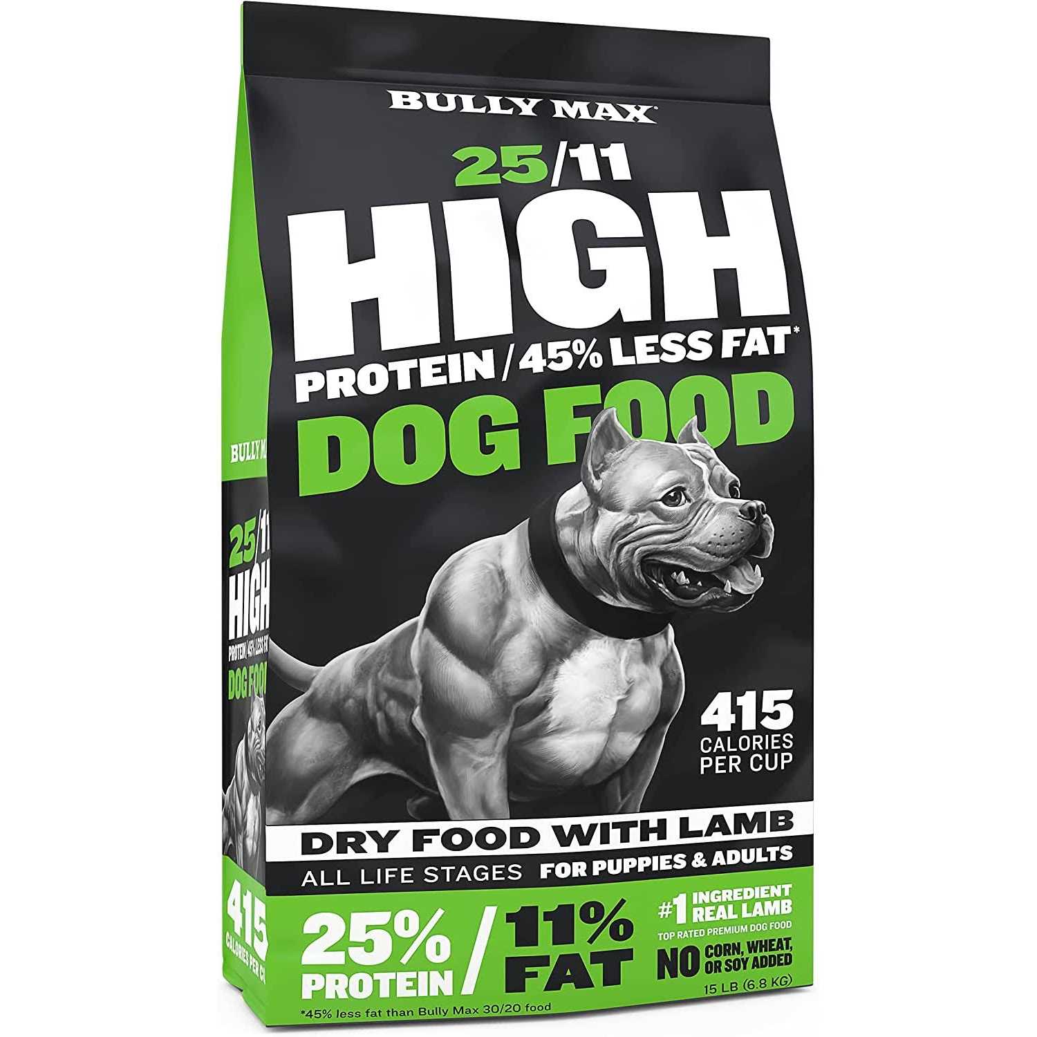 Bully Max 25/11 High Protein & Low Fat Dog Food Chicken-Free Lamb Flavor - Pet Supplies online store