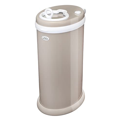 Ubbi Steel Diaper Pail, Odor Locking, No Special Bag Required, Award-Winning, Registry Must-Have, Terrazzo