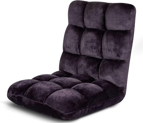 BIRDROCK HOME Adjustable Memory Foam Floor Chair - Ideal for Gaming, Reading, Meditation - Comfortable and Versatile - Suitable for Kids and Teenagers - Comfy Foldable Floor Seat - Orange