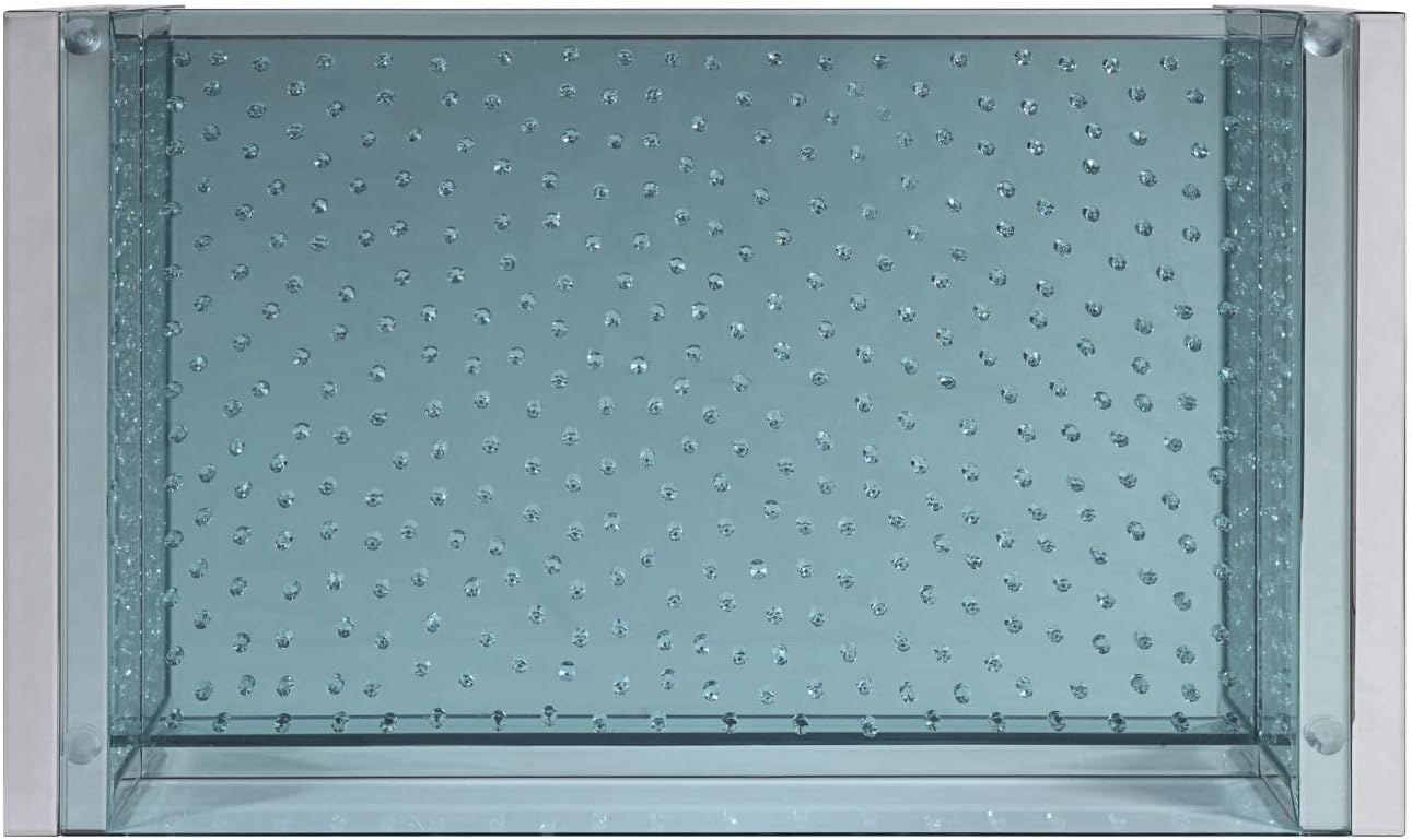 Acme Nysa Coffee Table in Mirrored and Faux Crystals