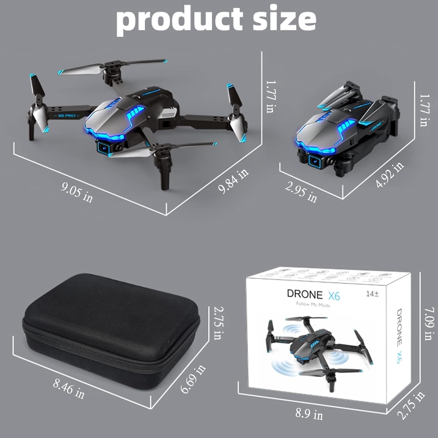 Drones for Kids HD Aerial Photography 1080p Drones with Camera for Adults Mini Fpv Drone with Optical Fl-ow Localization, Altitude Hold Headless Mode, Drones for Kids 8-12 Rc Quadcopter Plane