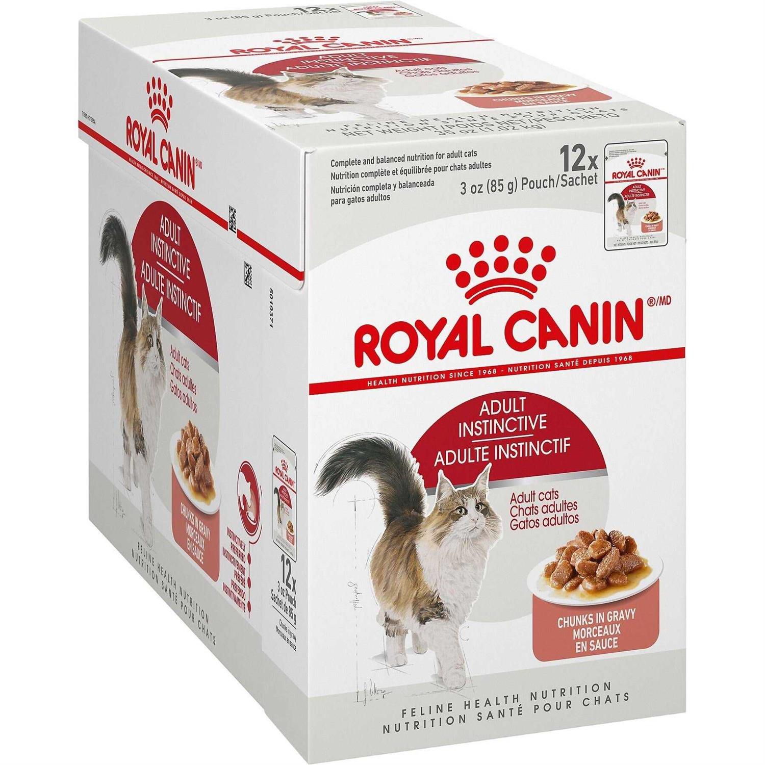 Royal Canin Feline Health Nutrition Adult Instinctive Chunks in Gravy Cat Food Pouch - Pet Supplies online store