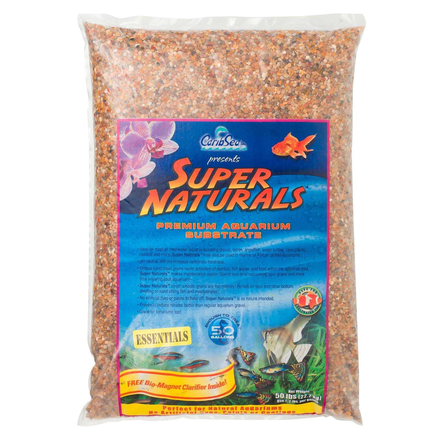 Caribsea 40 lbs Super Natural Essentials Freshwater Gravel Gemstone Creek - Pet Supplies online store