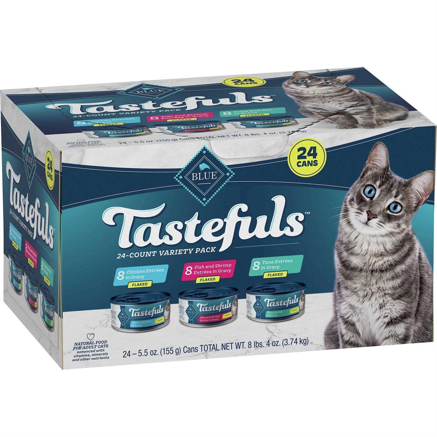Blue Buffalo Tasteful Tuna Chicken Fish & Shrimp Flaked Variety Pack Wet Cat Food - Pet Supplies online store