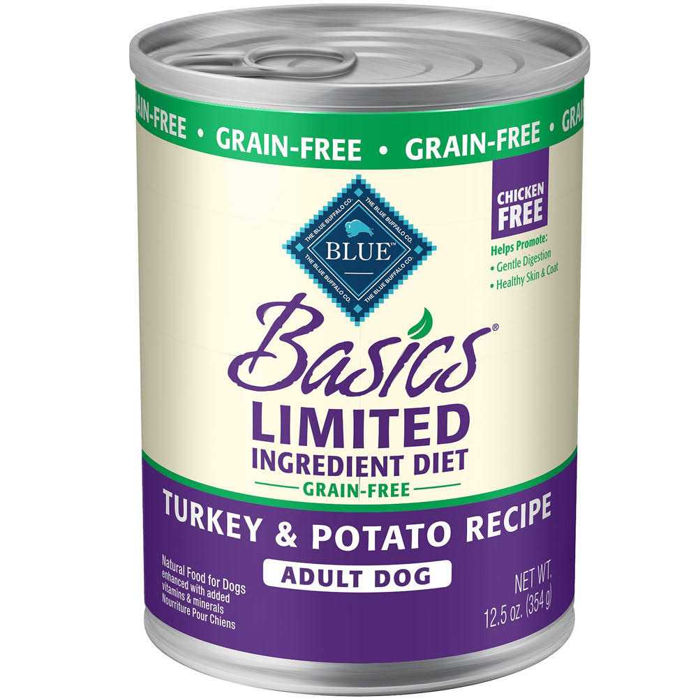 Blue Buffalo Basics Grain Free LID Turkey & Potato Canned Dog Food - Pet Supplies online store