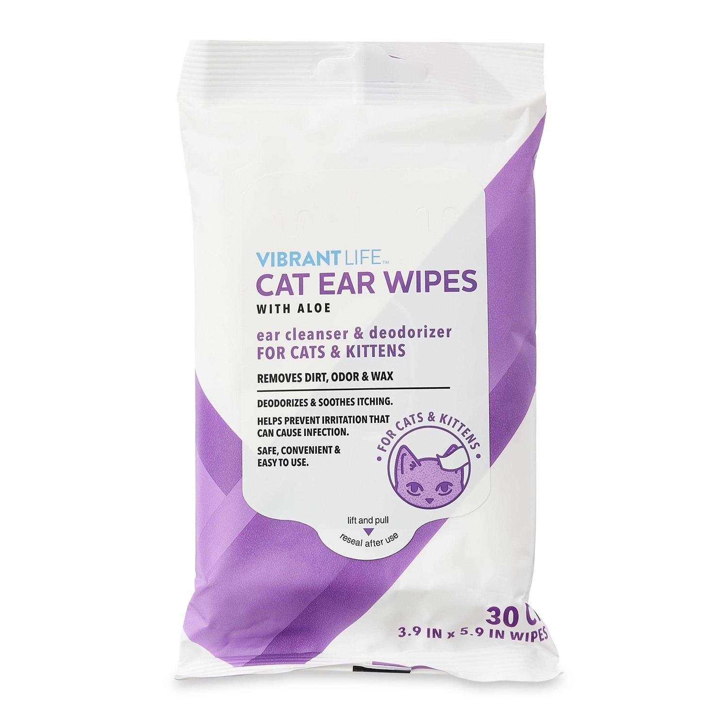 Vibrant Life Cat Ear Wipes with Aloe - Pet Supplies online store