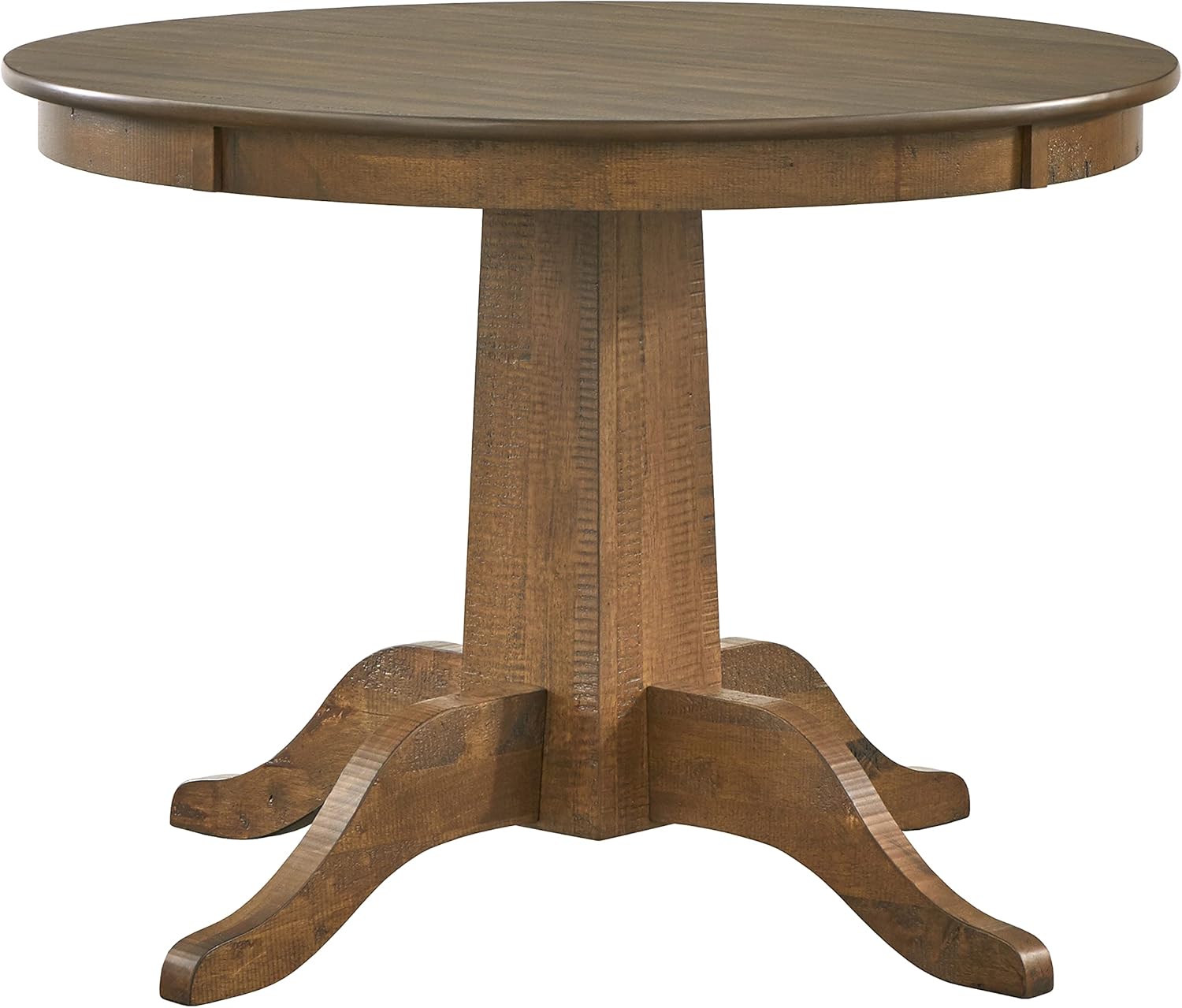 Geeta Modern Contemporary Round Dining Table, Walnut