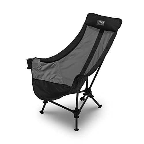 ENO Lounger DL Chair - Portable Outdoor Hiking, Backpacking, Beach, Camping, and Festival Chair - Navy/Seafoam