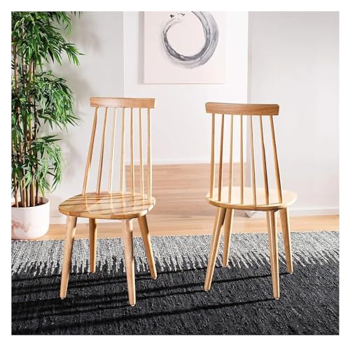 Country Farmhouse Wood Black Spindle Side Chair (Set of 2) Dining Chairs,Dining Chairs, zq-2098