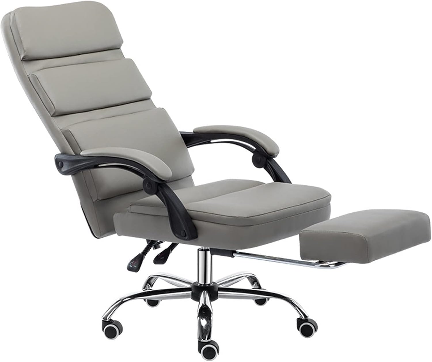 Office Chair Boss Chair, Sedentary Comfort Gaming Recliner, Adjustable Height Tilt Swivel Desk Seat, Ergonomic Office Chair Segmented Back Computer Chairs lofty interesting (Grey)
