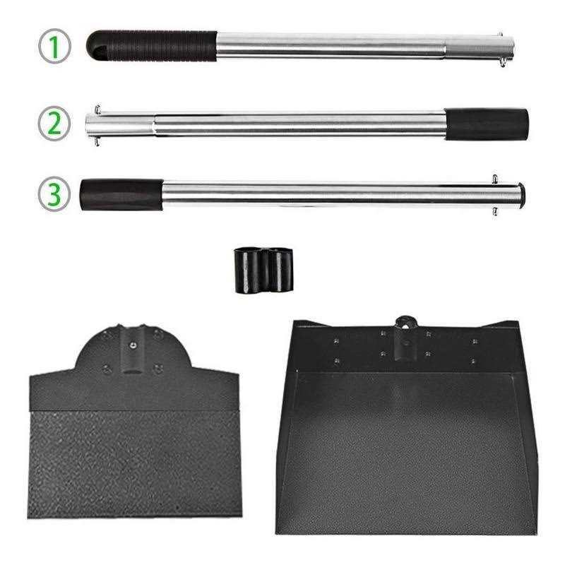 LUFFWELL Dog Pooper Scooper for Large Dogs, Metal Aluminum Tray and Spade Poop Scoop Set with Adjustable Stainless Steel Long Handle - Pet Supplies online store