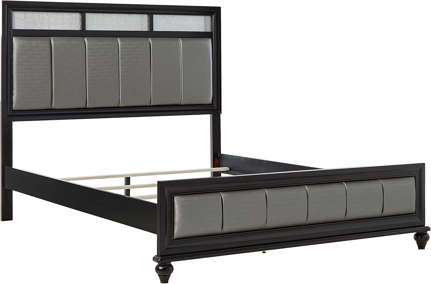 Coaster Home Furnishings 200891Q Panel Bed, Queen, Grey/Black