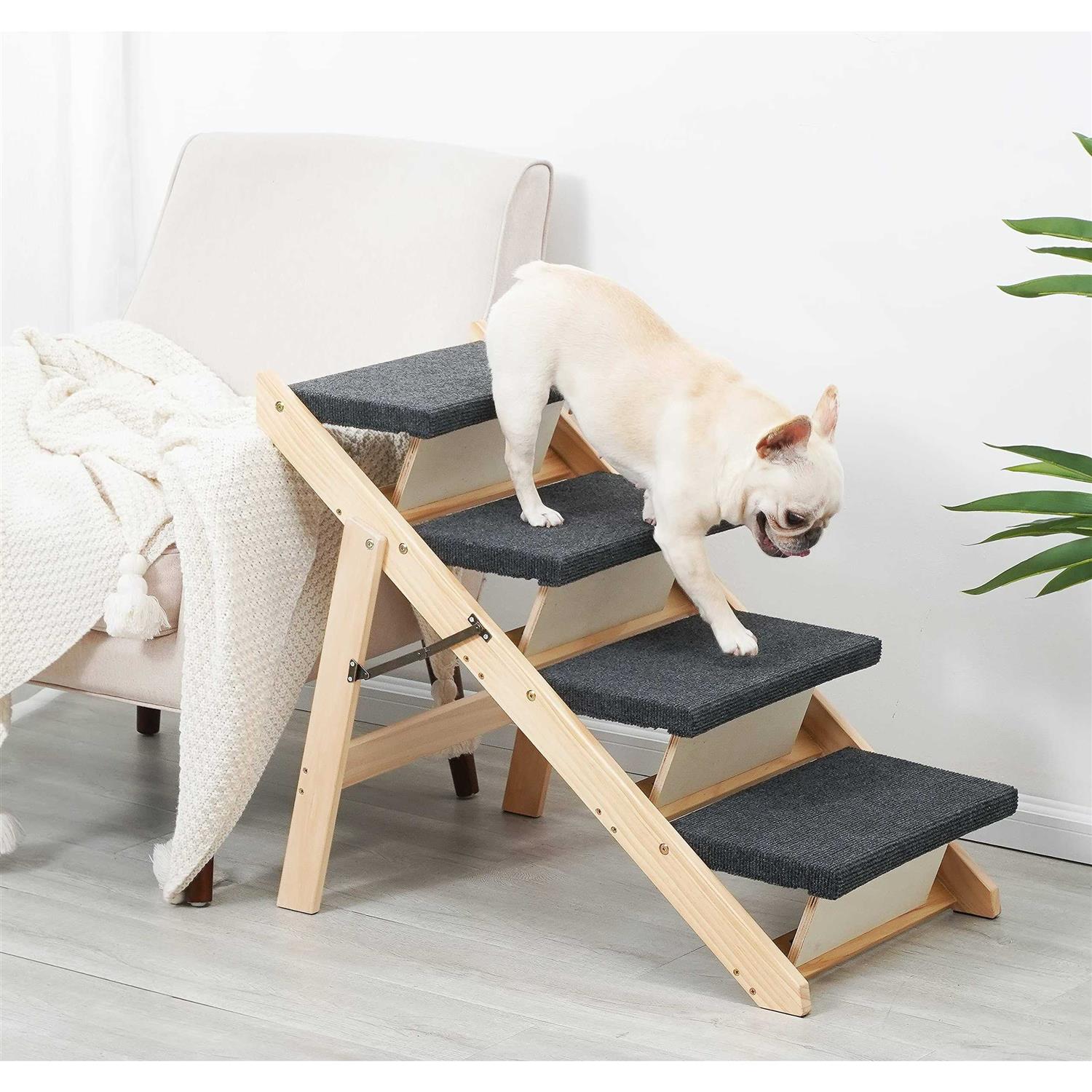 Sweetbin Wooden Pet Stairs/Pet Steps for All Dogs and Cats Up to 150Lbs - Pet Supplies online store