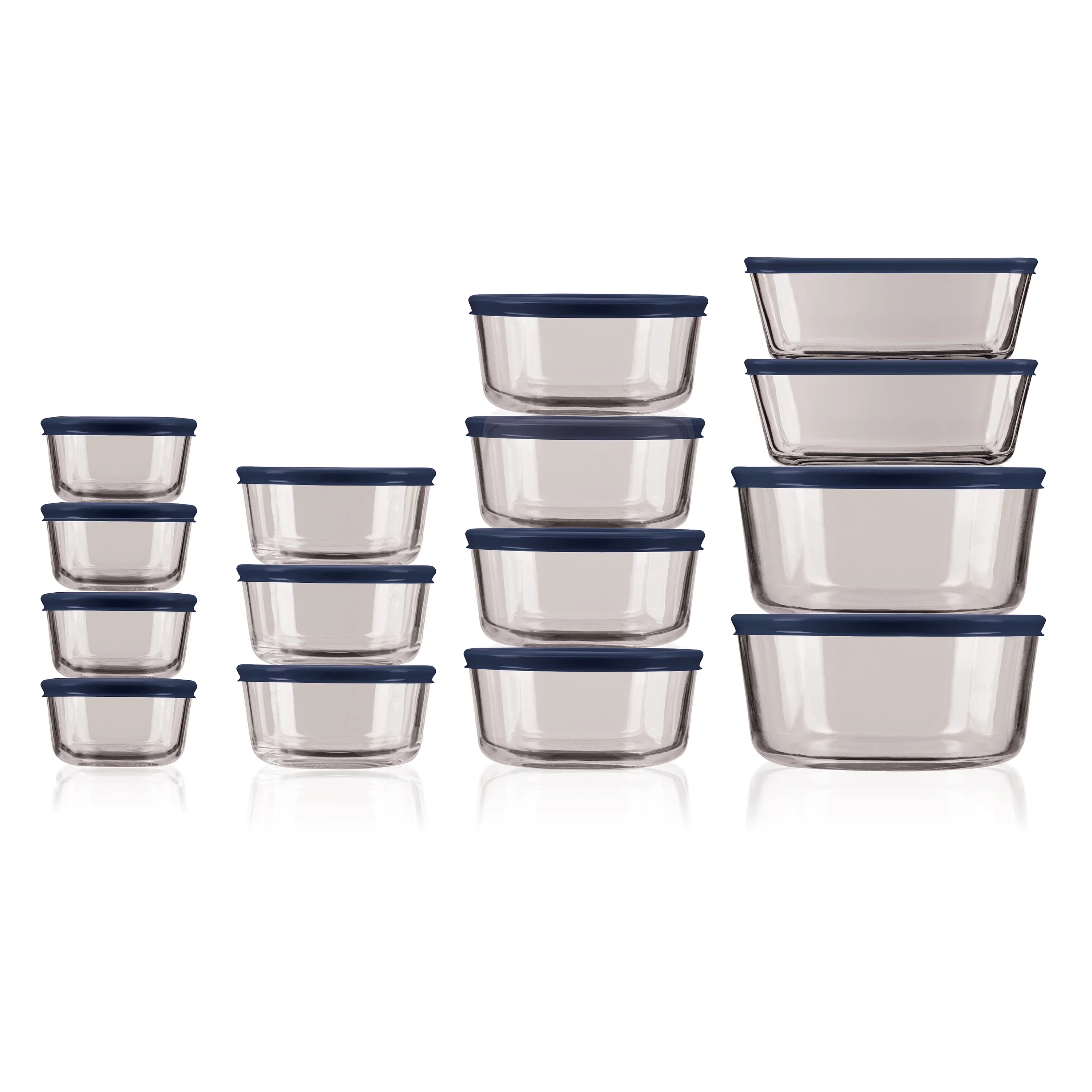 Anchor Hocking Glass Food Storage Containers with Lids, 30 Piece Set