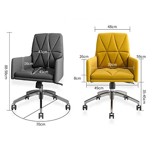 Fabric Computer Chair Home Simple Swivel Chair European Seat Leisure Lift Office Chair Study Chair (Color : White-Dinosaur Doodle4)
